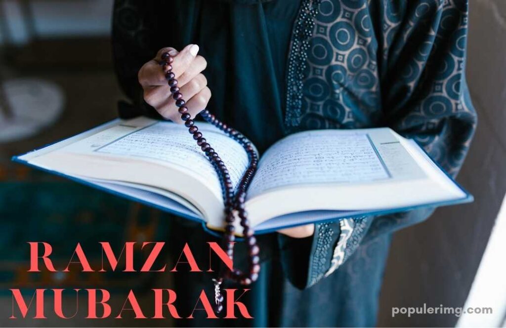 In This Image, A Woman Is Reading Quran Sharif