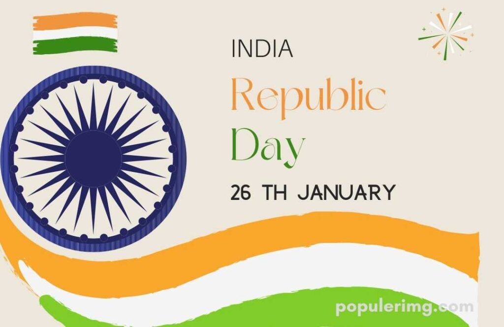 Happy Republic Day Image Here Is A Beautiful Image In Which The Circle Of The Tricolor Is Seen.