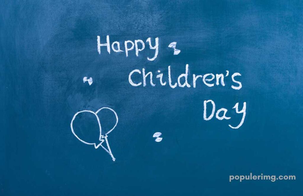 Happy Children'S Day Is Written In Very Cute Letters On The Text Boat