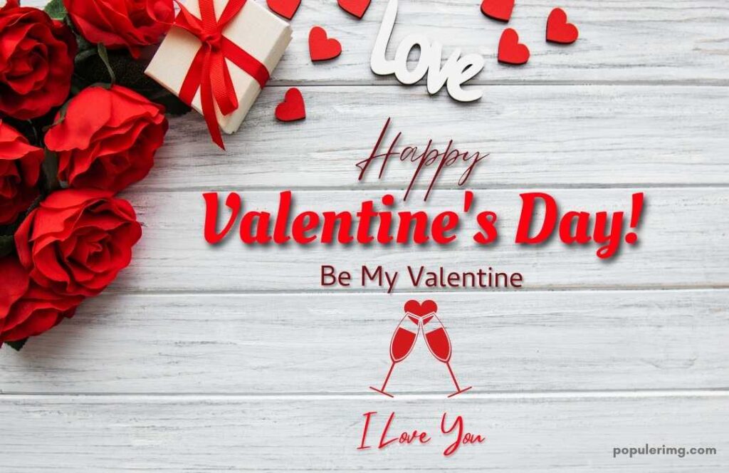 Beautiful Valentine Day Images And Lovely Red Flowers And Gifts