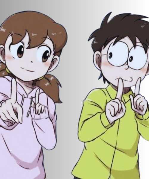 Two Anime Characters Pointing Their Fingers At Each Other.	