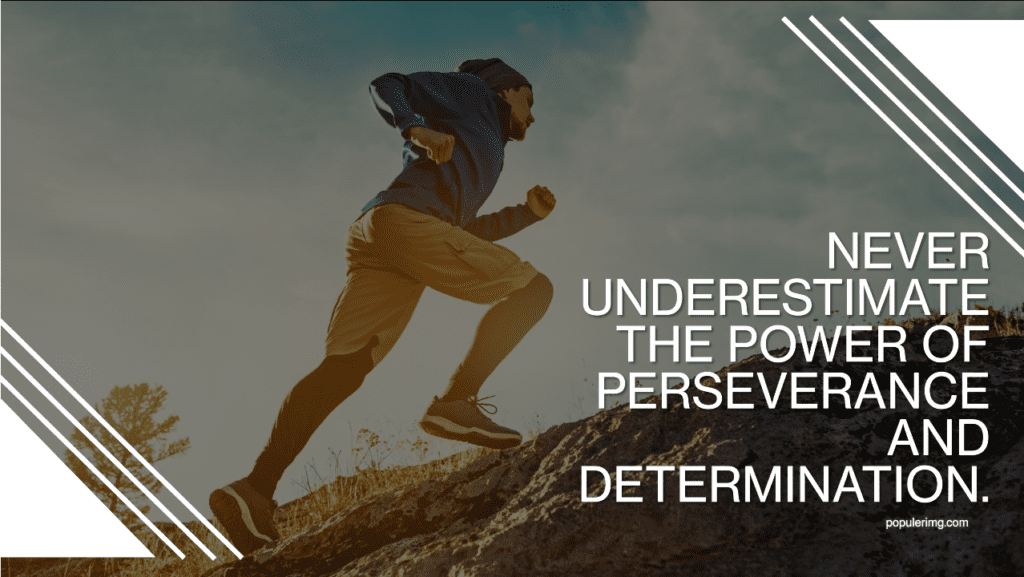 Never underestimate the power of perseverance and determination.-aaron warner quotes