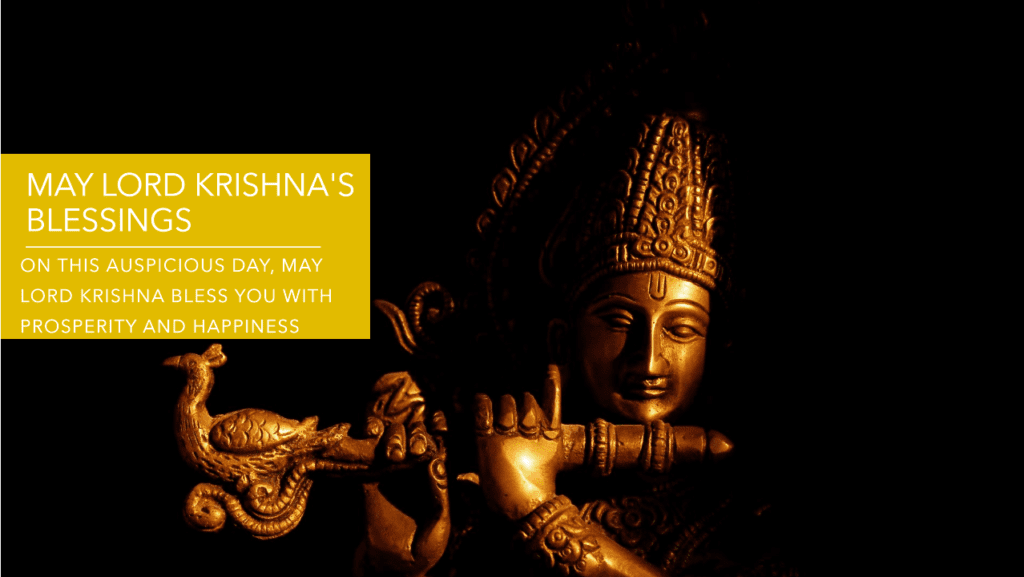 On This Auspicious Day, May Lord Krishna Bless You With Prosperity And Happiness. - Happy Krishna Janmashtami