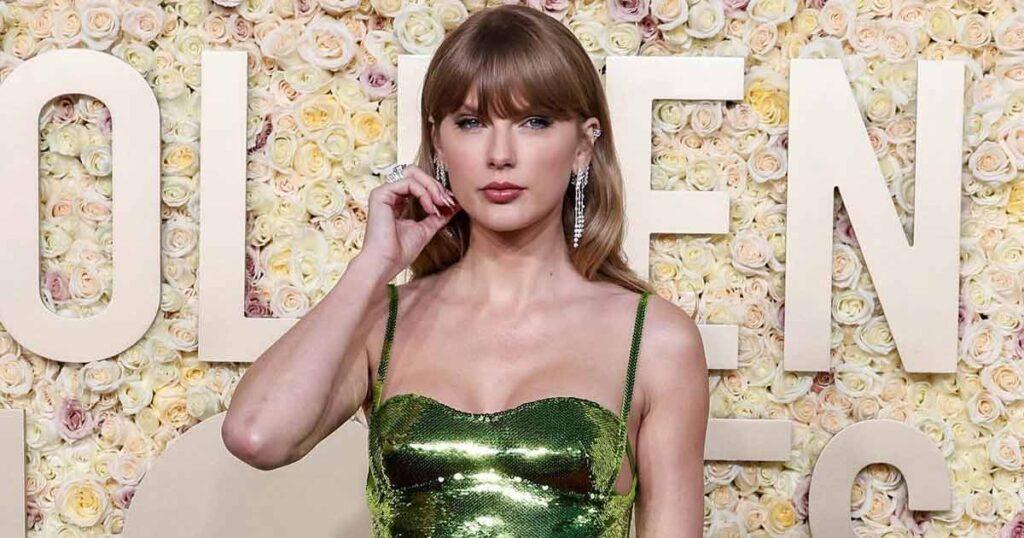 Golden Globes 2024: Taylor Swift Shines In Green Gown, Internet'S Tinkerbell Moment!