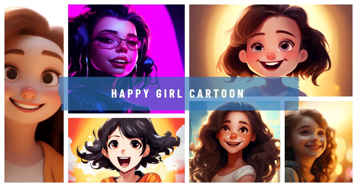 Happy Girl Dp Cartoon