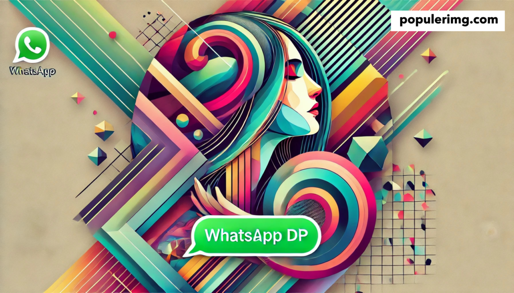 5. Artistic Whatsapp Dp Girl With Abstract Elements